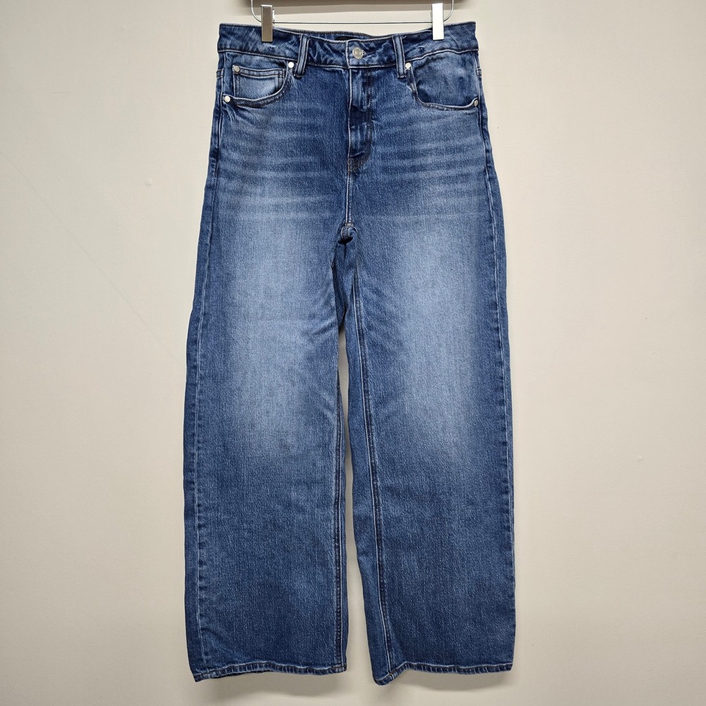Quince Bella Stretch Relaxed Straight Jeans Womens 30 Atlantic Blue Cotton Blend